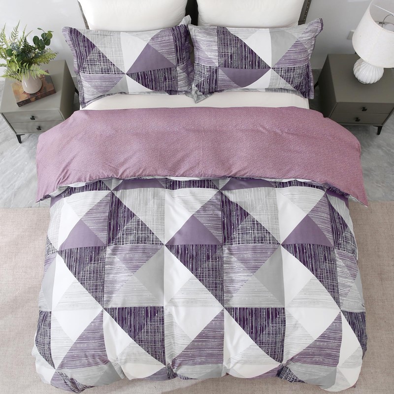 Duvet Cover Set Double Size Geometry Beddding Set with pillowcases