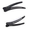 12 Pcs Matt Black Styling Hair Clips Plastic Alligator Hair