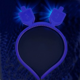 The Dreidel Company Hanukkah Headband - Light Up Flashing Menorah & Dreidel - Glow In The Dark Decoration - Great For Hanukkah Party (Single)