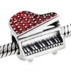 PAIYUAN Music Piano Charms 925 Sterling Silver Birthstone Crystal Charm