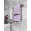 Dibor Love Quote His and Hers Bath Towels,Purple Green Decorative