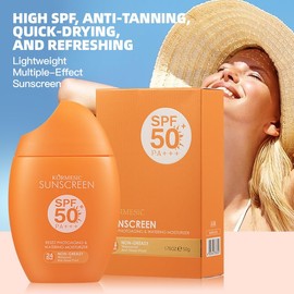 Broad Spectrum SPF 50 Sunscreen For Women, Weightless Travel Sunscreen Cream For All Skin Types, Water Resistant Sunblock, Lightweight, Oil Free - 1.76 OZ