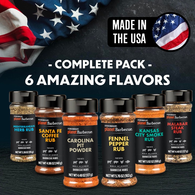 Steven Raichlen's Planet Barbecue Gourmet BBQ Rubs & Spices Gift