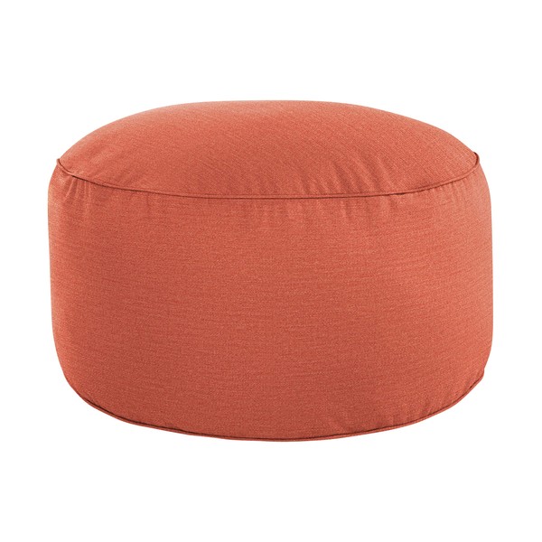 Sorra Home Sunbrella Corded Pouf Cushion - Round, Outdoor Stuffed