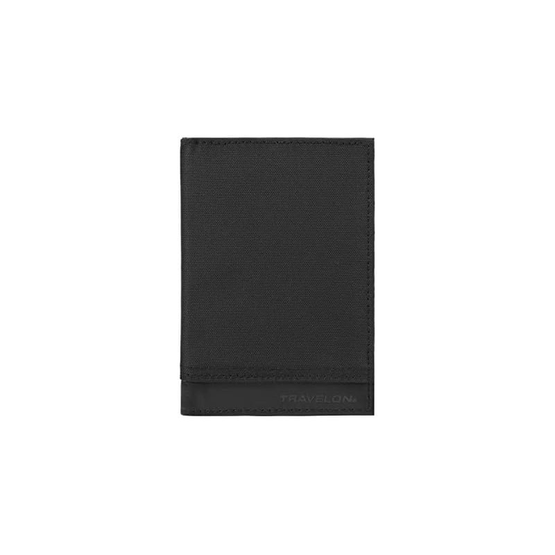 Travelon - Funda para pasaporte con bloqueo RFID, Negro -,