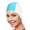 BEEMO Swimming Caps for Women Two-Tone - Light Blue