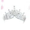 FOMIYES 2pcs Silver Decorative Crown Wedding Hairband Rhinestones Easy Wear