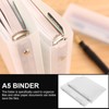 FOMIYES PP Frosted Translucent A5-6 Ring Binder Set of 2