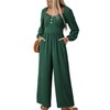 Dokotoo Jumpsuit for Womens Dressy Long Sleeve 2025 Elastic Waisted