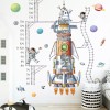 DaraBaby Vinil Decorativo Cohete Astronauta Regla De Crecimiento Niño