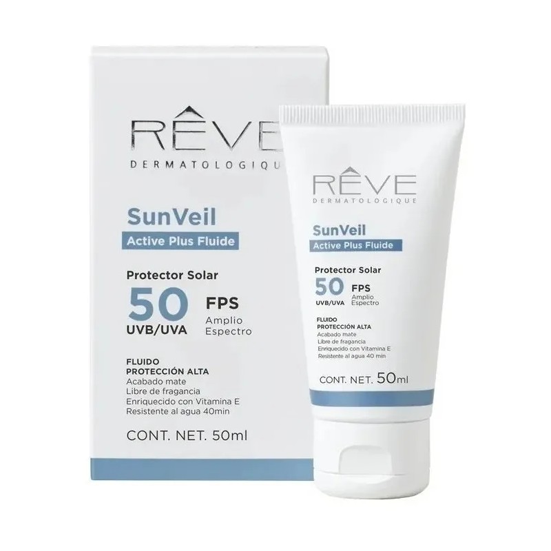 Reve Protector Solar Sunveil Fluido 50fps 50ml Active Plus