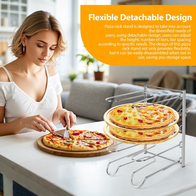 AshKiz Pizza Rack, Pizza Pan Rack, 5 Tier Stainless Steel