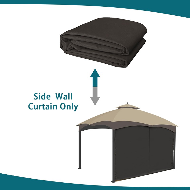 Gazebo Universal Replacement Privacy Curtain - Wonwon Privacy Panel Canopy