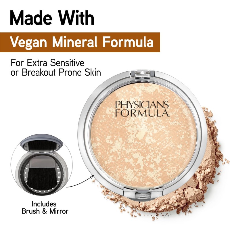 Physicians Formula Mineral Wear Talc-Free Face Powder, Light Coverage Mineral