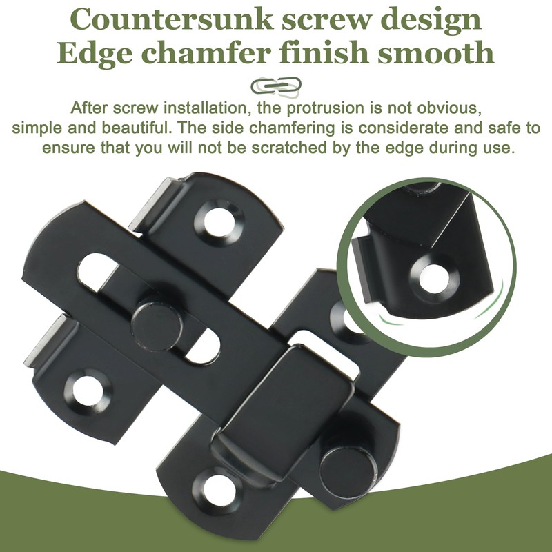 Alise 2 pcs Flip Latch Gate Latch,3 inch Stainless Steel
