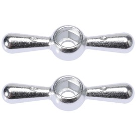 VIDABTE PP20617 Replacement Tee Handle with Square Broach in Chrome,Outdoor Faucet Handle Tee Handle,Metal Outside Faucet Hose Bibb Tee Handle,Square Broach(2 Pack)