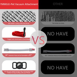 for Dyson Pet Groom Tool Kit, Vacuum-Assisted Dog Groomer & Self-Cleaning Mess-Free Grooming Attachment for Long or Medium Haired Dogs, Compatible with Dyson V7/8/10/11/12/15 Vacuums-4Pcs