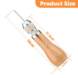 Vueinrg Leather Sewing Kit Sewing Awl + Curved and Tapered Needles + Waxed Thread + Built-in Spool + Screwdriver Leather Sewing Set Leather Sewing Tool Set