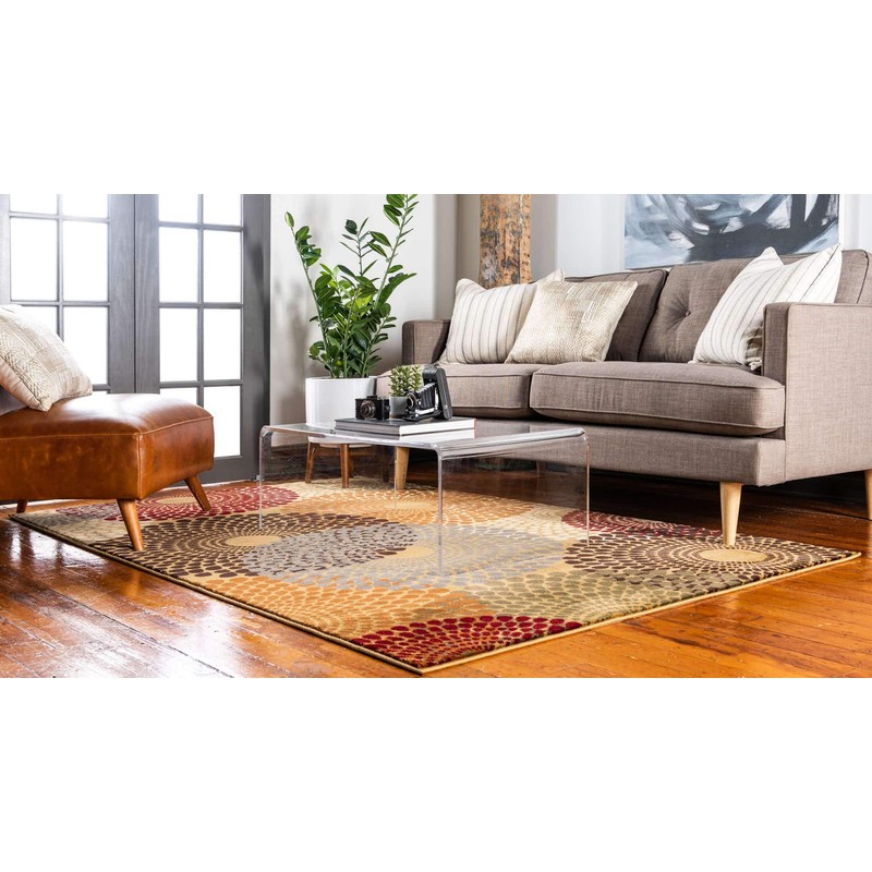 Unique Loom Barista Collection Area Rug - Java (7' 10"