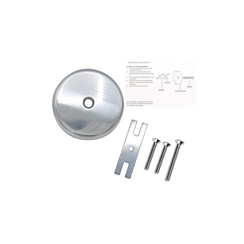 Single Hole Bathtub Drain Overflow Plate/Tub Overflow Drain Ccover with