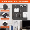 ValueMax Metal Pegboard Panels 12"x12" Heavy Duty Pegboard Wall Organizer