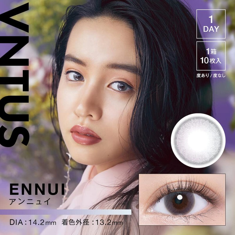 カラコン ヴァニタス【1箱10枚入り】度あり 度なし ワンデー 1day 14.2mm VNTUS Koki カラー コンタクト（アンニュイ／-5.50）
