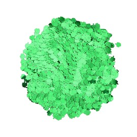 JNAWA St. Patricks Day Sequins Confetti Green Four Leaf Shamrock Party Table Confetti Lucky Irish Clover Confetti for St. Patrick's Day Decor (1Ounce)