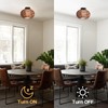 CALOKES Boho Semi Flush Mount Ceiling Light, Rattan Style Hand