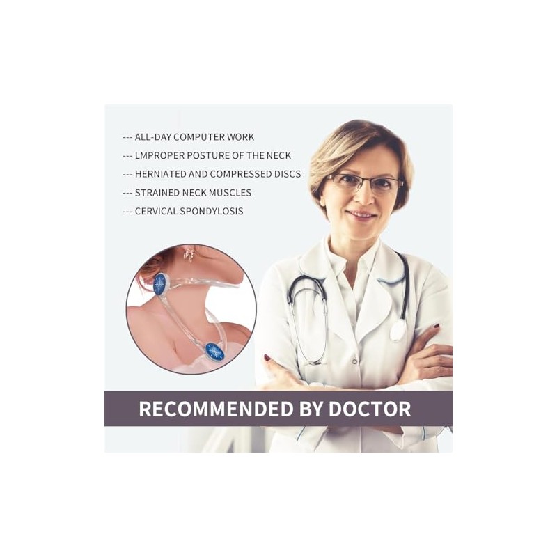 Soporte para Cuello, Collar Cervical con Soporte Blando Ajustable de