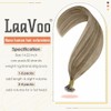LaaVoo Nano Hair Extensions Real Human Hair Light Brown and