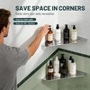 Greenspring 10" Corner Shower Shelf, Recessed Corner Shelves, 304 Stainless