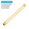 PATIKIL 1/4" x 1/4" NPT Male Brass Pipe Fitting Long