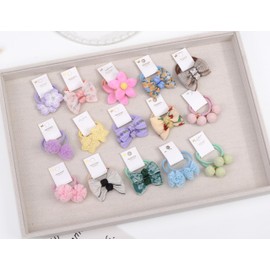 Bianhuan Hair Elastic for Children, Babies, Ribbon, Hair Accessories, Cute, Stylish, Simple, Gift - Colorful (30 pieces)