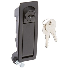 Southco C2-32-52 Series Powder Coated Zinc Alloy Adjustable Lever Hand Operated Compression Latch, 0.20" Thick, 0.04"-0.94" Grip Range, Black