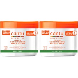 Cantu Leave-In Conditioning Repair Cream with Shea Butter, 16 oz (Pack of 2) (Packaging May Vary)