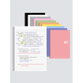 Popo Fancy Life Spring Notebook 10 color thick notebook student handwriting math study incorrect answer study note / 라이프 스프링 노트 10 color 두꺼운 공책 학생 필기 수학 공부 오답 스터디 노트