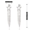 GUOXIAOMEI Bling Women Tassel Earrings Star Ear Stud Pave Crystal