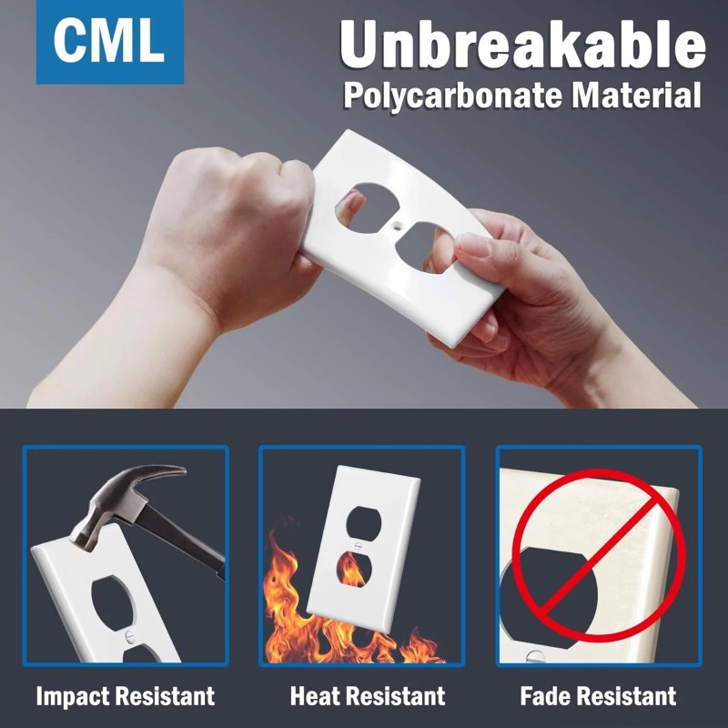 NoBrand Oversized Duplex Outlet Covers, Size: Over-Size Duplex Item Package