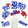 24Pcs Red and Blue 2025 Graduation Centerpiece Sticks, Graduation Party