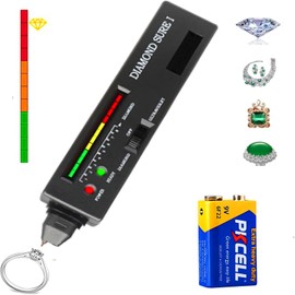 Diamond Tester Pen,High Accuracy Jewelry Diamond Tester,Professional Diamond Selector,Jewelry Diamond Gem Identification Instrument Tool Thermal Conductivity Drill Pen,for Novice and Expert