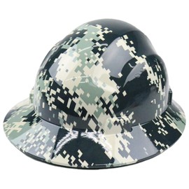 Troy Safety RK-HP44-CAMO Patterned Hard Hat Full Brim Style with 4 Point Ratchet Suspension (Camo)