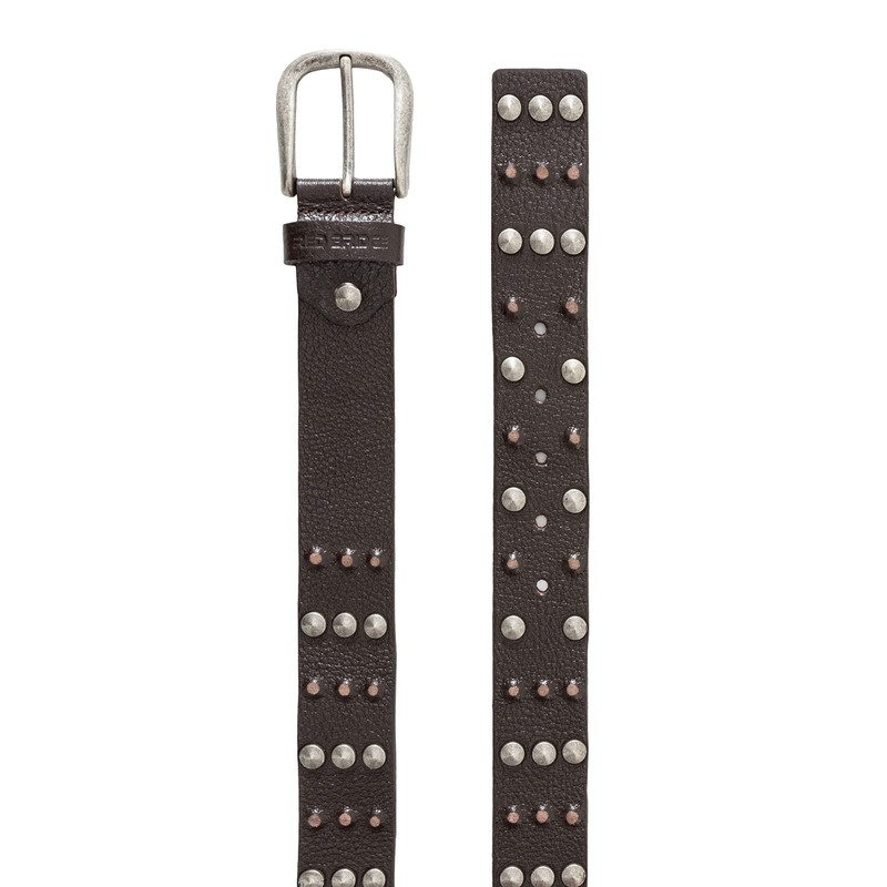 Redbridge Men's Genuine Leather Belt with Rivets, brown