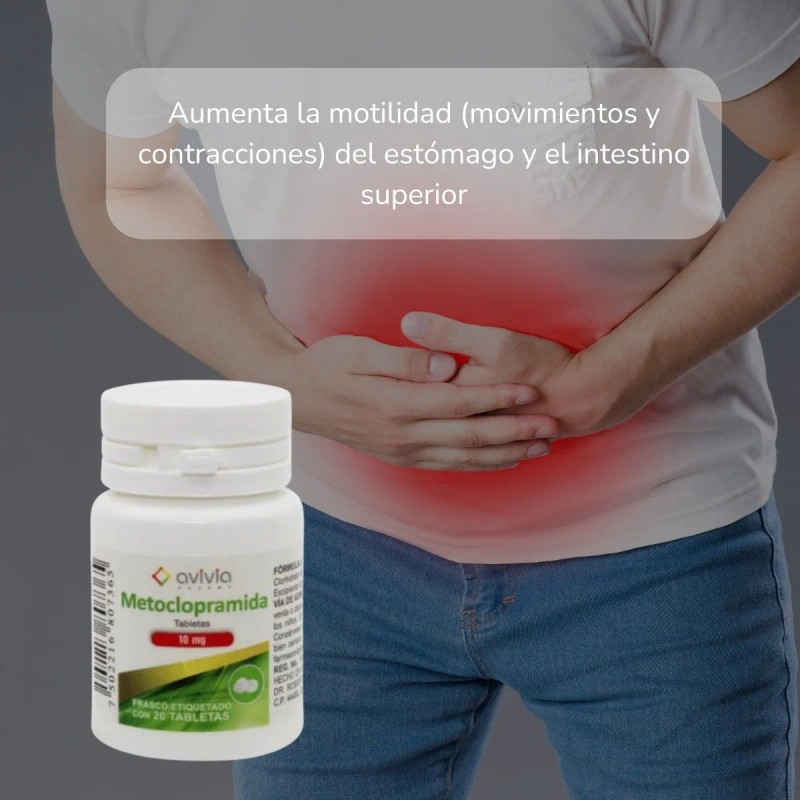 Metoclopramida 10 Mg 2 Frascos Con 20 Tabletas C/u Avivia