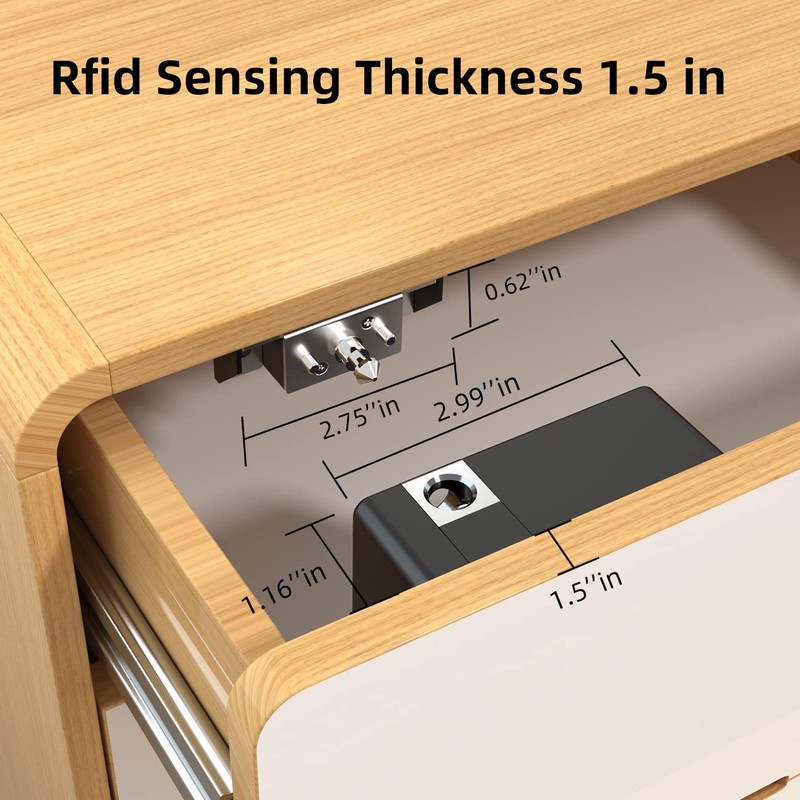 Rixiang RFID Electronic Cabinet Lock Hidden DIY for Wooden Cabinet