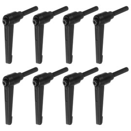 HARFINGTON 8pcs Adjustable Clamping Lever Handles M6 x 25mm Male Thread Bolt Knobs Rotating Screw Locking Quick Release Ratchet Push Button Handle, Black
