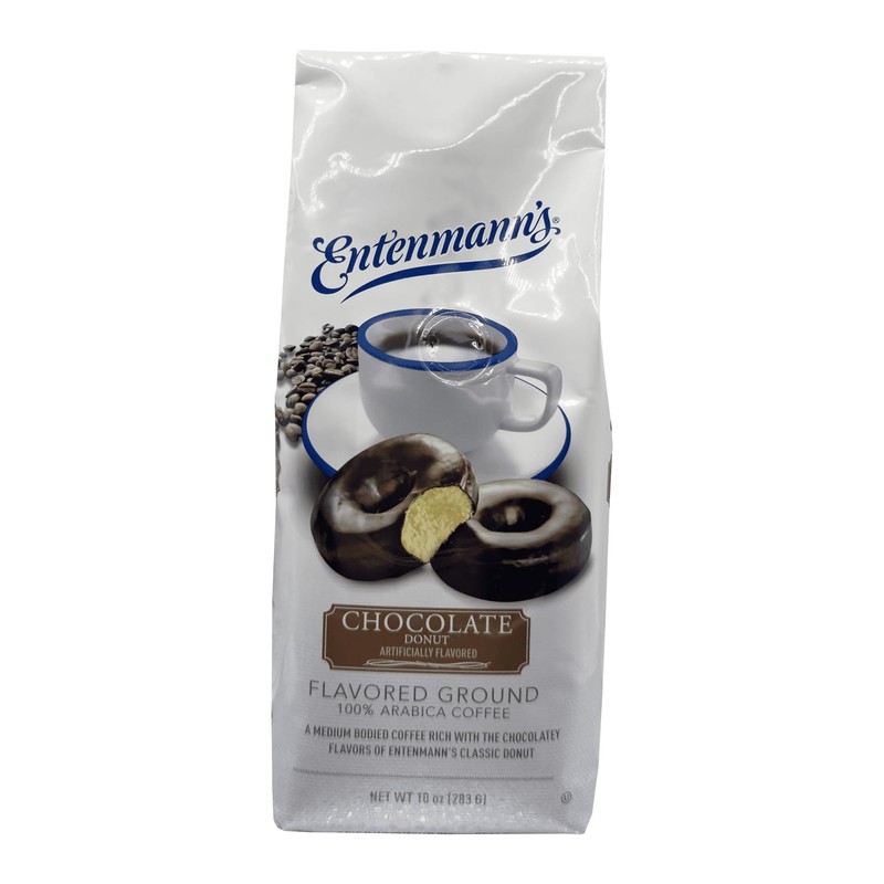 Entenmann's Coffee, Chocolate Donut Flavored Ground Coffee, Medium Roast -