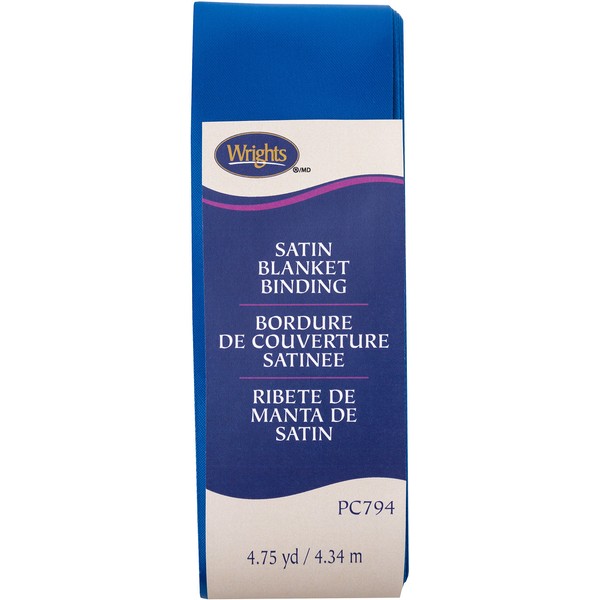 WRIGHTS 117794672 Single Fold Satin Blanket Binding, 2" X4-3/4 yd,