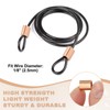 sourcing map 1/8"(2.5mm) Wire Rope Stop Sleeve, Copper Crimping Loops