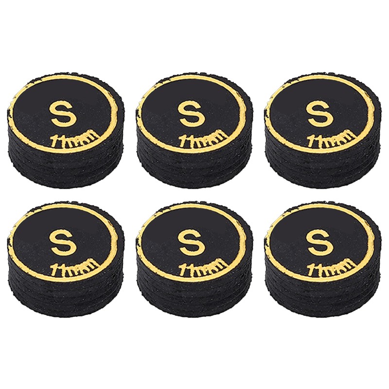 6PCS Billiard Cue Tips PU Multiple Layer Pool Cue Tips
