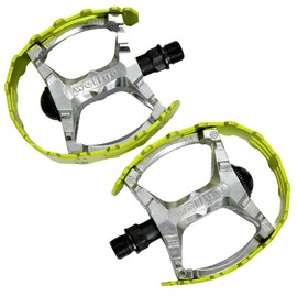 Wellgo Old School BMX MTB XC-II Bear Trap 9/16" Bicycle Pedals, Green, WE2969